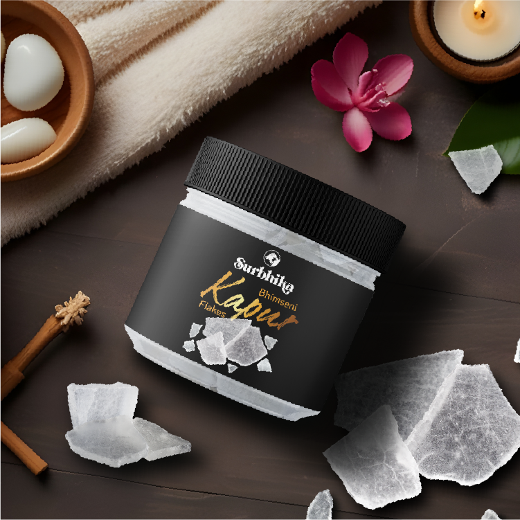 Pure Bhimseni Kapoor Flakes Jar 90g