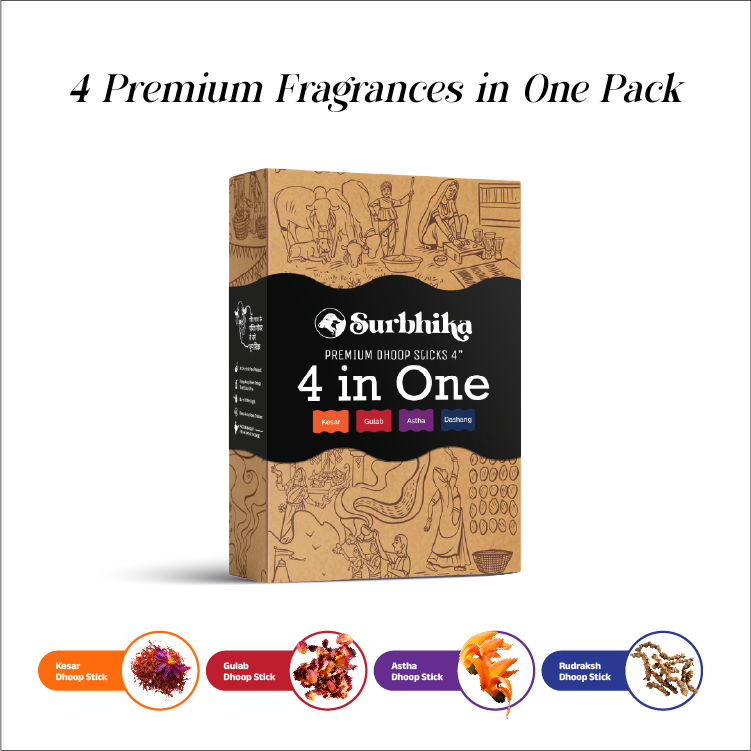 4 in One Dhoop Sticks 4 inch