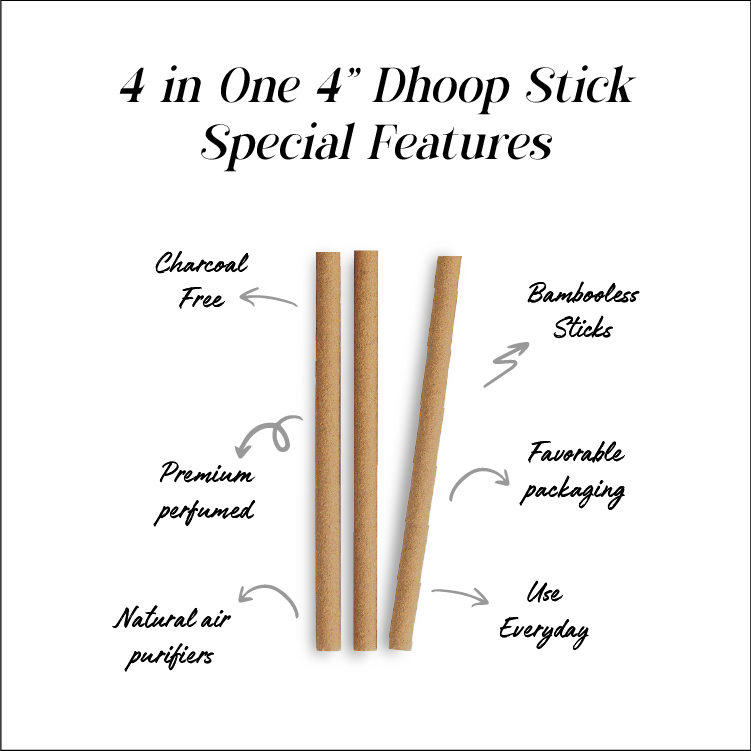 4 in One Dhoop Sticks 4 inch