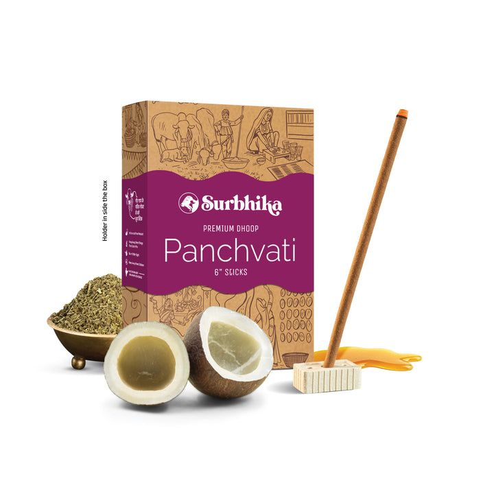 Panchvati Premium Bamboo Less Dhoop Sticks 6 Inch