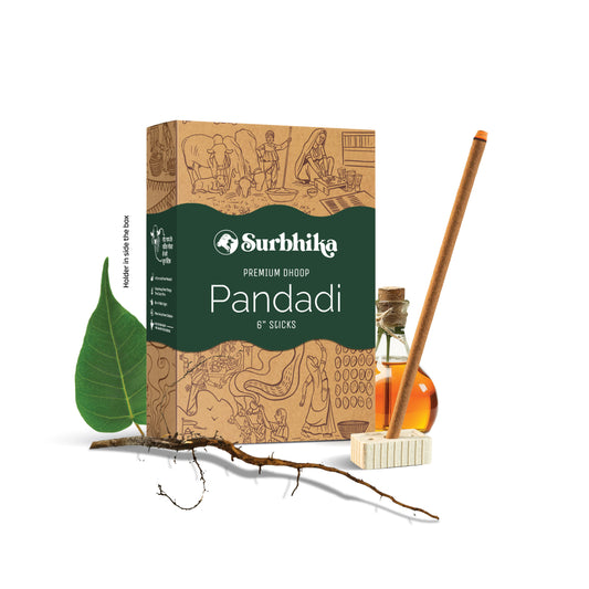 Pandadi Premium Bamboo less Dhoop Sticks 6 Inch | Surbhika