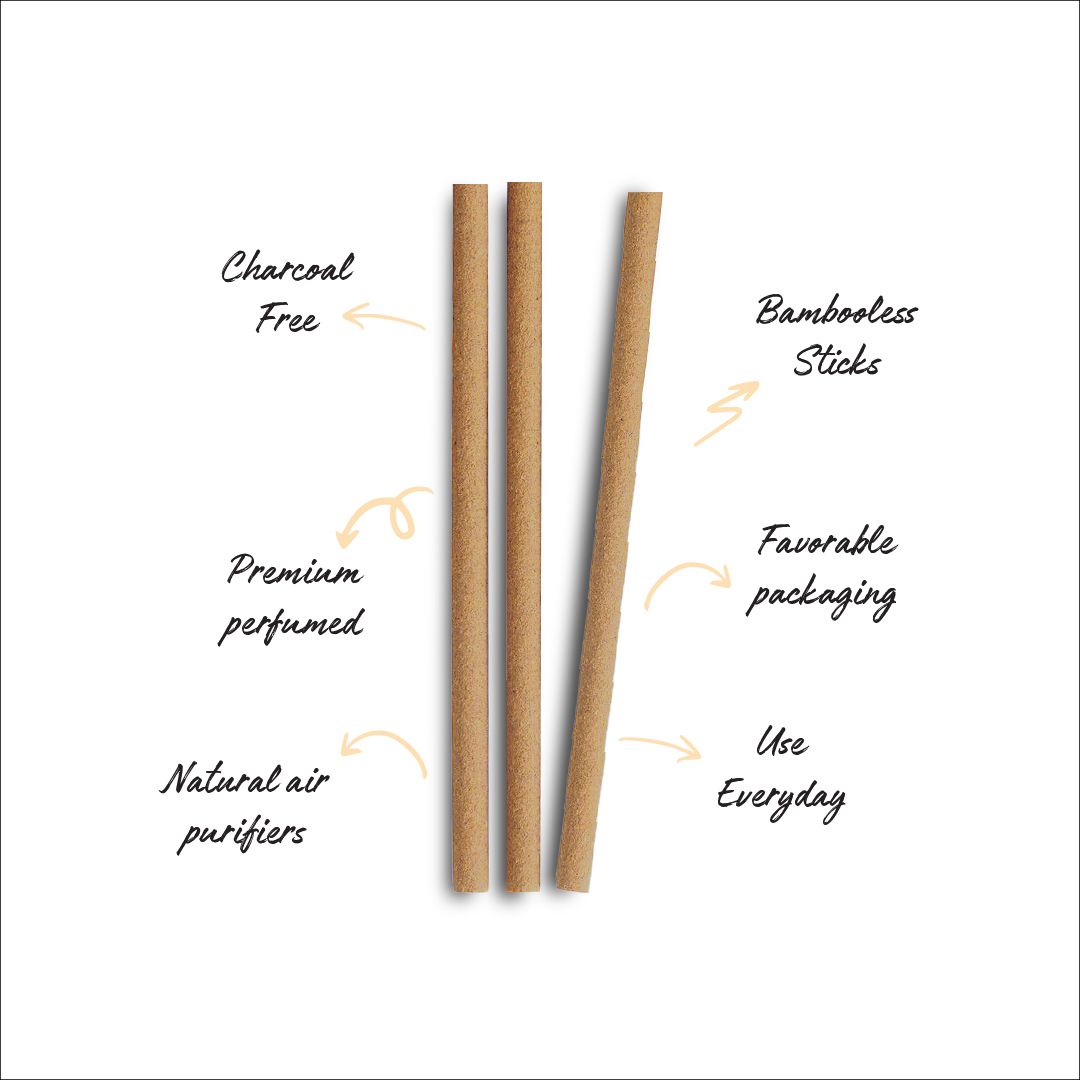 Rudraksh Premium Bamboo Less Dhoop Sticks 6 Inch