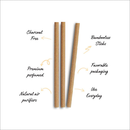 Rudraksh Premium Bamboo Less Dhoop Sticks 6 Inch | Surbhika