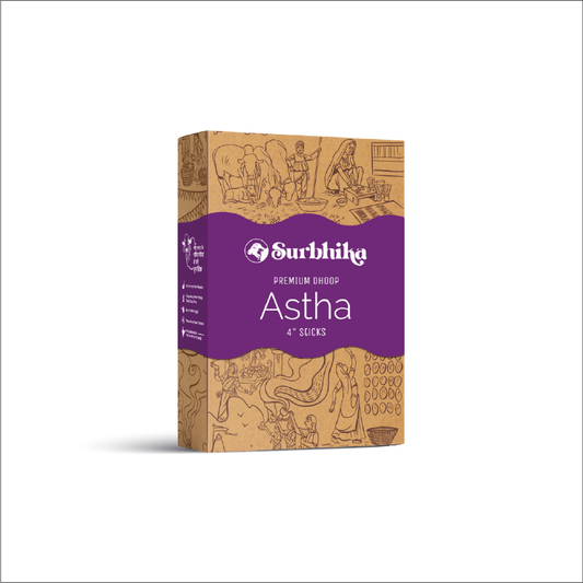 Astha Premium Bambuless Dhoop Sticks 4 Inch with Stand | Surbhika