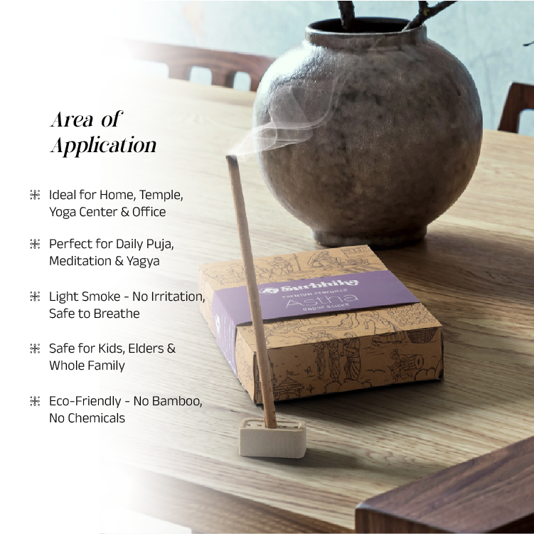 Astha Premium Bambuless Dhoop Sticks 4 Inch with Stand