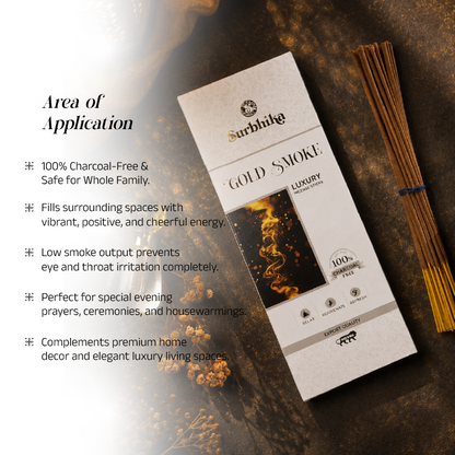 Gold Smoke Luxury Incense Sticks | Surbhika (4)
