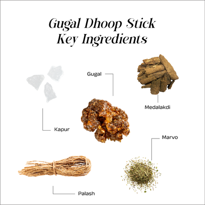 Gugal Dhoop Sticks : Pure, Bambooless & Charcoal Free -6 In | Surbhika (5)