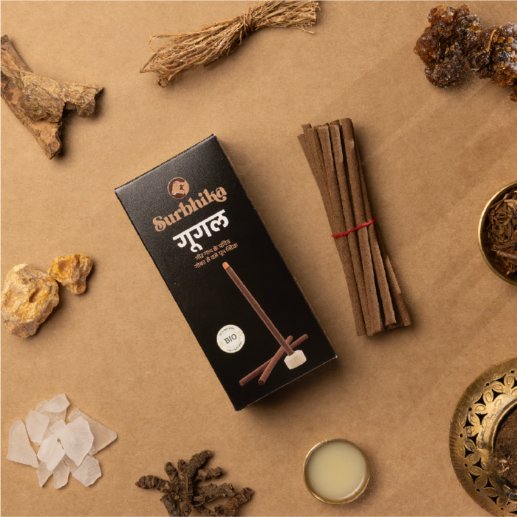 Gugal Dhoop Sticks : Pure, Bambooless & Charcoal Free -6 In
