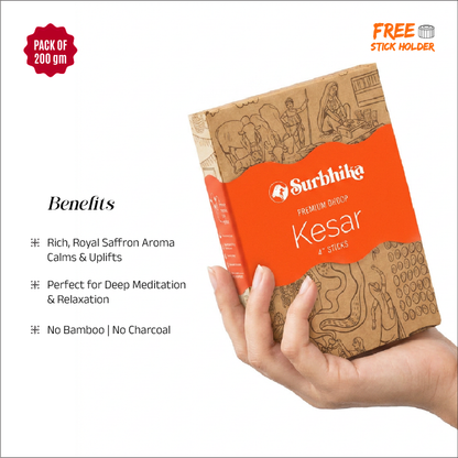Kesar Premium Bambuless Dhoop Sticks 4 Inch | Surbhika (9)