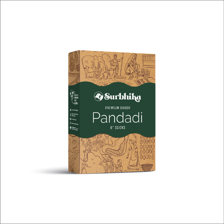 Pandadi Premium Bamboo less Dhoop Sticks 6 Inch
