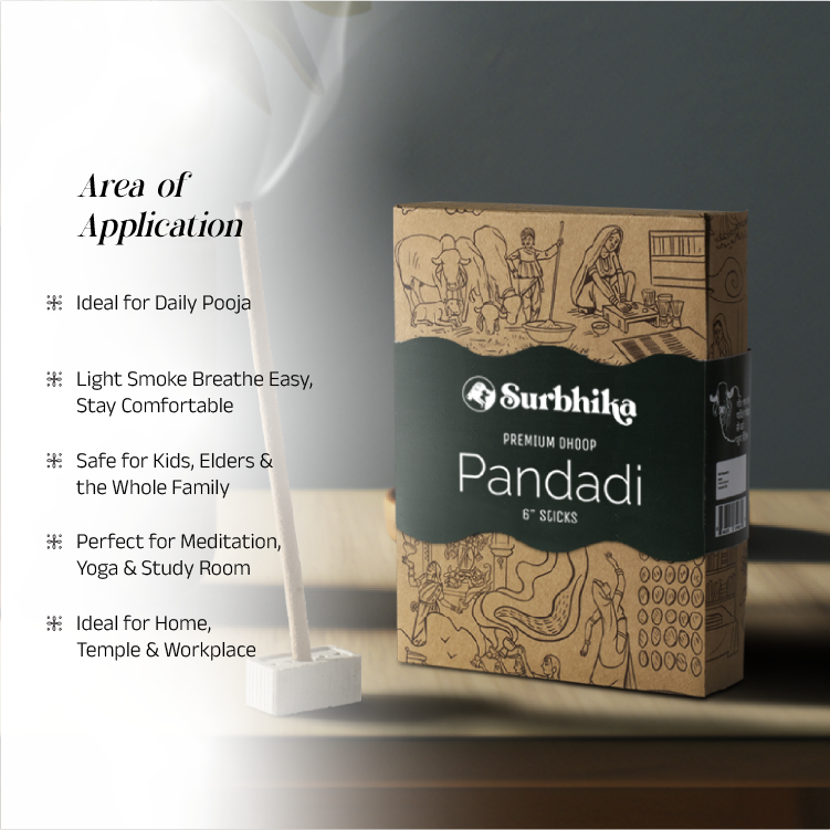 Pandadi Premium Bamboo less Dhoop Sticks 6 Inch
