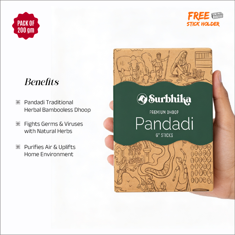 Pandadi Premium Bamboo less Dhoop Sticks 6 Inch