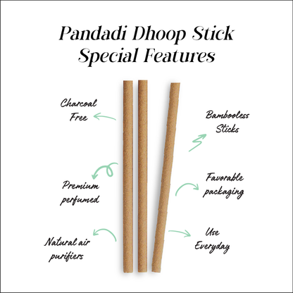 Pandadi Premium Bamboo less Dhoop Sticks 6 Inch | Surbhika (7)
