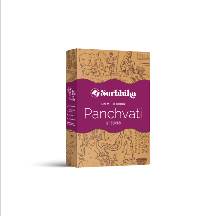 Panchvati Premium Bamboo Less Dhoop Sticks 6 Inch