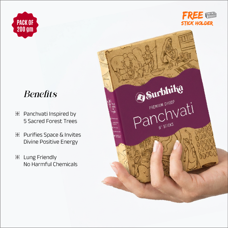 Panchvati Premium Bamboo Less Dhoop Sticks 6 Inch