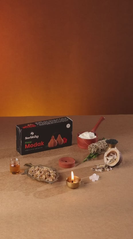 How to Use Modak Dhoop - Special Dhoop for Ganesh Pooja - Ganesh Chaturthi - Charcoal Free by Surbhika