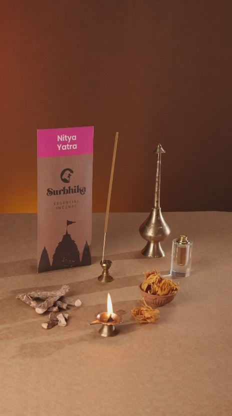 Best Practice to Burn Incense Sticks - how to use Nitya Yatra - video by Surbhika.com
