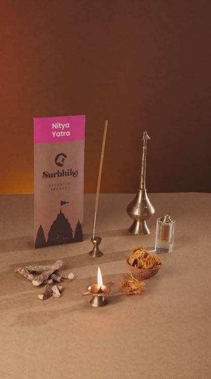 Best Practice to Burn Incense Sticks - how to use Nitya Yatra - video by Surbhika.com