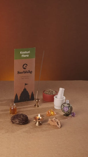 How to light up incense sticks- Kasturi Flora incense sticks - video by Surbhika.com