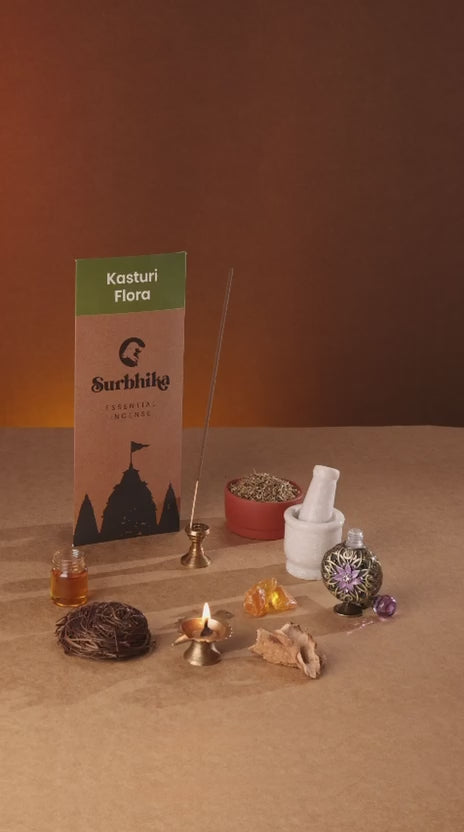 How to light up incense sticks- Kasturi Flora incense sticks - video by Surbhika.com