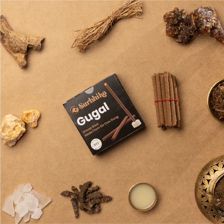 Guggal Dhoop Sticks: 100% Charcoal Free 3 Inch